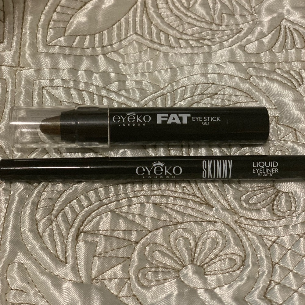 Eyeko London FAT Eye stick- Gilt & Eyeko London SKINNY Liquid Eyeliner - Black